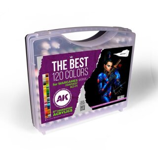 AK Paint Set - The Best 120 Colors For Wargames, Fantasy &amp; Sci-Fi (120)