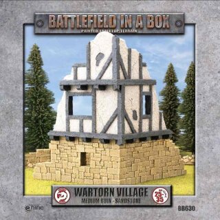 Battlefield in a Box: Wartorn Village - Medium Ruin - Sandstone