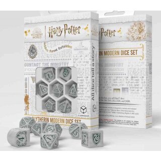 Harry Potter - Slytherin Modern Dice Set - White (7)