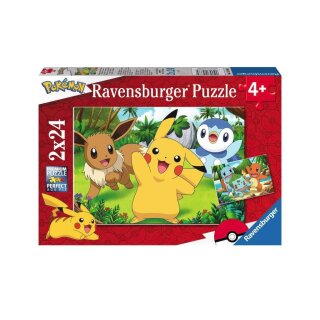 Pok&eacute;mon Kinderpuzzle Pikachu und seine Freunde (2 x 24 Teile)