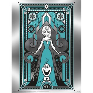 Disney Poster Metallic Print Elsa 30 x 40 cm