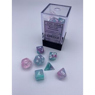 Nebula&reg; Mini-Polyhedral Wisteria/white 7-Die set