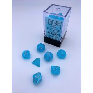 Luminary&trade; Mini-Polyhedral Sky/silver 7-Die set