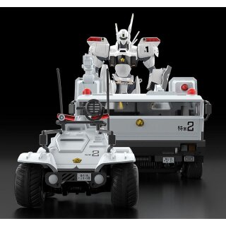 Mobile Police Patlabor Moderoid Plastic Model Kits 1/60 Type 98 Special Command Vehicle &amp; Type 99 Special Labor Carrier (re-run)