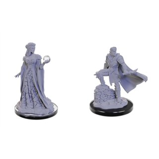Critical Role unpainted Miniatures: Xhorhasian Mage &amp; Xhorhasian Prowler (2)