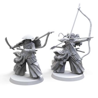 Eldfall Chronicles - Miniatures - Musha Bowmaster &amp; Swordmaster