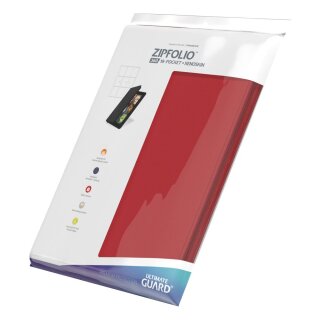 Ultimate Guard Zipfolio 360 - 18-Pocket XenoSkin Rot