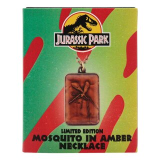 Jurassic Park Halskette mit Bernsteinanh&auml;nger Limited Edtiton