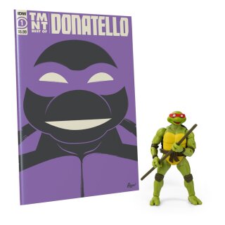Teenage Mutant Ninja Turtles BST AXN x IDW Action Figure &amp; Comic Book Donatello Exclusive 13 cm