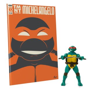 Teenage Mutant Ninja Turtles BST AXN x IDW Actionfigur &amp; Comic Michelangelo Exclusive 13 cm