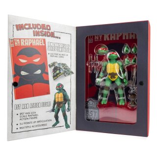 Teenage Mutant Ninja Turtles BST AXN x IDW Action Figure &amp; Comic Book Raphael Exclusive 13 cm