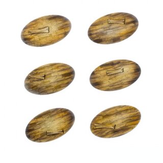 Wooden Planks 75x42 mm Oval Base Toppers (6)