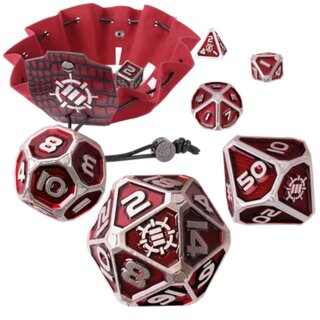 Enhance - Tabletop RPGs Metal Dice Set (Collector Edition) (Red)