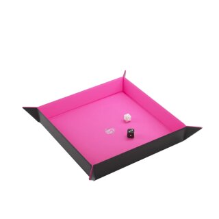 Gamegenic Magnetic Dice Tray Square - Black &amp; Pink