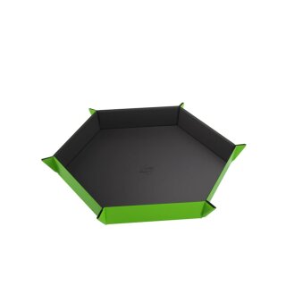 Gamegenic Magnetic Dice Tray Hexagonal - Black &amp; Green