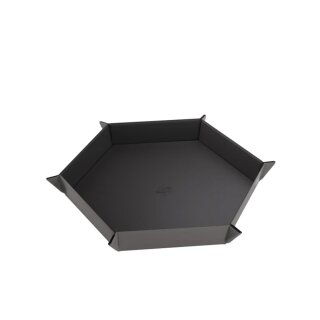 Gamegenic Magnetic Dice Tray Hexagonal - Black &amp; Gray