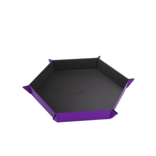 Gamegenic Magnetic Dice Tray Hexagonal - Black &amp; Purple