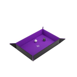 Gamegenic Magnetic Dice Tray Rectangular - Black &amp; Purple
