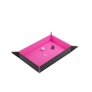 Gamegenic Magnetic Dice Tray Rectangular - Black &amp; Pink