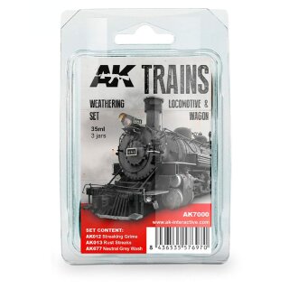 AK Weathering Set: Trains - Locomative &amp; Wagon