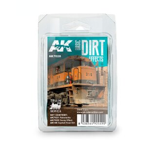 AK Weathering Set: Trains - Basic Dirt Effects