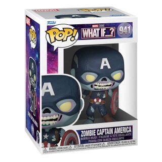Marvel What If...? POP! TV Vinyl Figur Zombie Captain America 9 cm *M&auml;ngelexemplar*