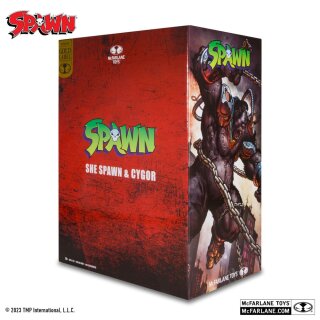 Spawn Actionfiguren 2er-Pack She Spawn &amp; Cygor (Gold Label) 18 cm