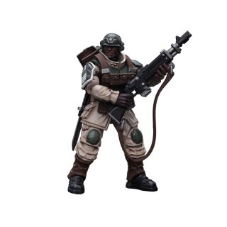 Warhammer 40k Action Figure 1/18 Astra Militarum Cadian Command Squad Veteran with Regimental Standard 12 cm