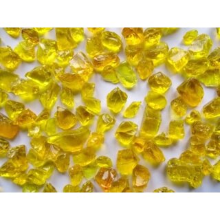 Glass Stones Yellow, approx. 9-12 mm (100g)