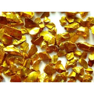 Glassteine gold, ca. 9-12 mm (100g)