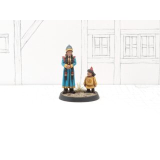 Townsfolk Miniatures - Mongolian Wife and Child (2)