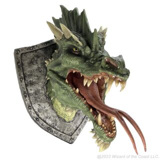 Dungeons &amp; Dragons Replicas of the Realms: 3D Wand-Relief - Green Dragon Trophy Plaque