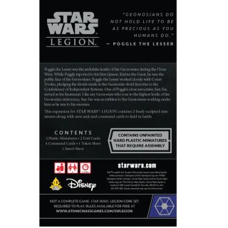 Star Wars Legion: Sun Fac &amp; Poggle the Lesser Commander Expansion (EN)