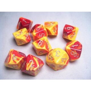 Red-Yellow with Silver 10xW10 (Gemini)