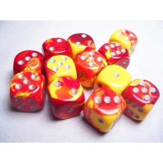 Red-Yellow with Silver 12xW6 16mm (Gemini)