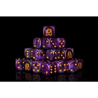 Conquest - Old Dominion Faction Dice translucent Purple with Gold Pips (25)