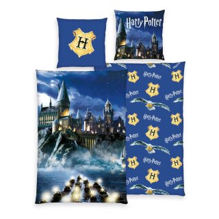 Harry Potter Bettw&auml;sche Blau 135 x 200 cm / 80 x 80 cm