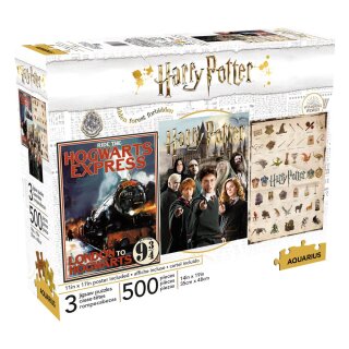 Harry Potter Puzzle Movie Poster 3er-Pack (500 Teile)