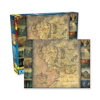 Herr der Ringe Puzzle Map (1000 Teile)