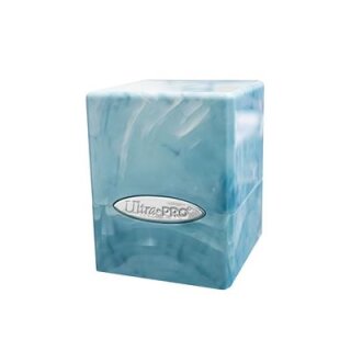 UP - Marble Satin Cube - Light Blue / White