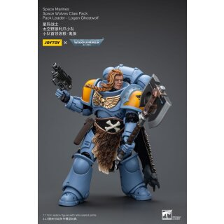 Warhammer 40k Action Figure 1/18 Space Marines Space Wolves Claw Pack Pack Leader -Logan Ghostwolf 12 cm