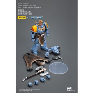 Warhammer 40k Action Figure 1/18 Space Marines Space Wolves Claw Pack Pack Leader -Logan Ghostwolf 12 cm