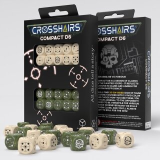 Crosshairs Compact D6 Dice Set: Beige &amp; Olive
