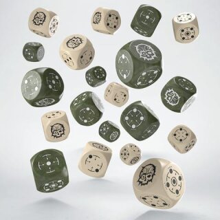 Crosshairs Compact D6 Dice Set: Beige &amp; Olive