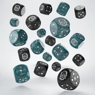 Crosshairs Compact D6 Dice Set: Stormy &amp; Black
