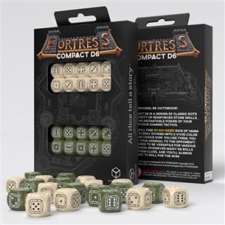 Fortress Compact D6 Dice Set: Beige &amp; Olive