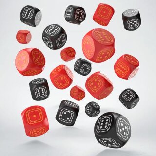 Fortress Compact D6 Dice Set: Black &amp; Red