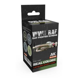 AK Real Colors Paintset - WWII RAF Day Fighter Scheme (4x 17ml)
