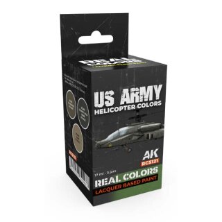 AK Real Colors Paintset - US Army Helicopter Colors (3x 17ml)