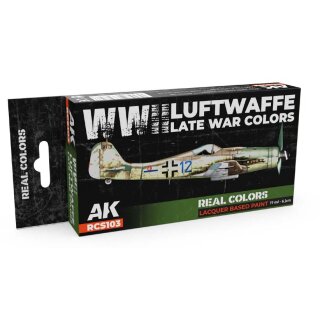 AK Real Colors Paintset - WWII Luftwaffe Late War Colors (6x 17ml)